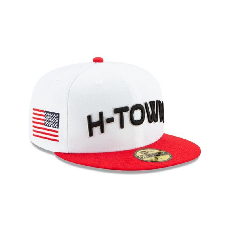 NBA Houston Rockets 2019 Authentics City Series 59Fifty Fitted (TFZ4102) - White New Era Caps